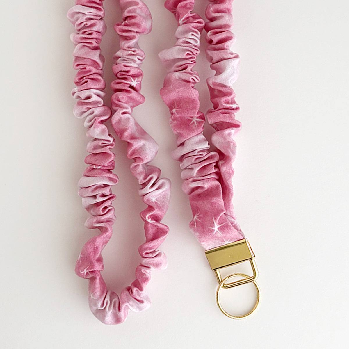 SCRUNCHIE LANYARD - CELESTIAL HOT PINK TIE DYE