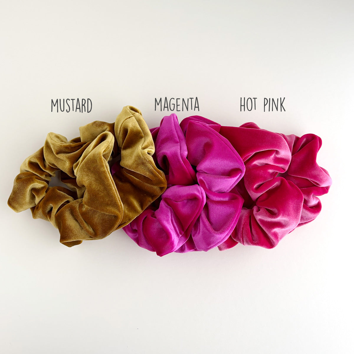 VELVET SCRUNCHIES - NEW COLORS