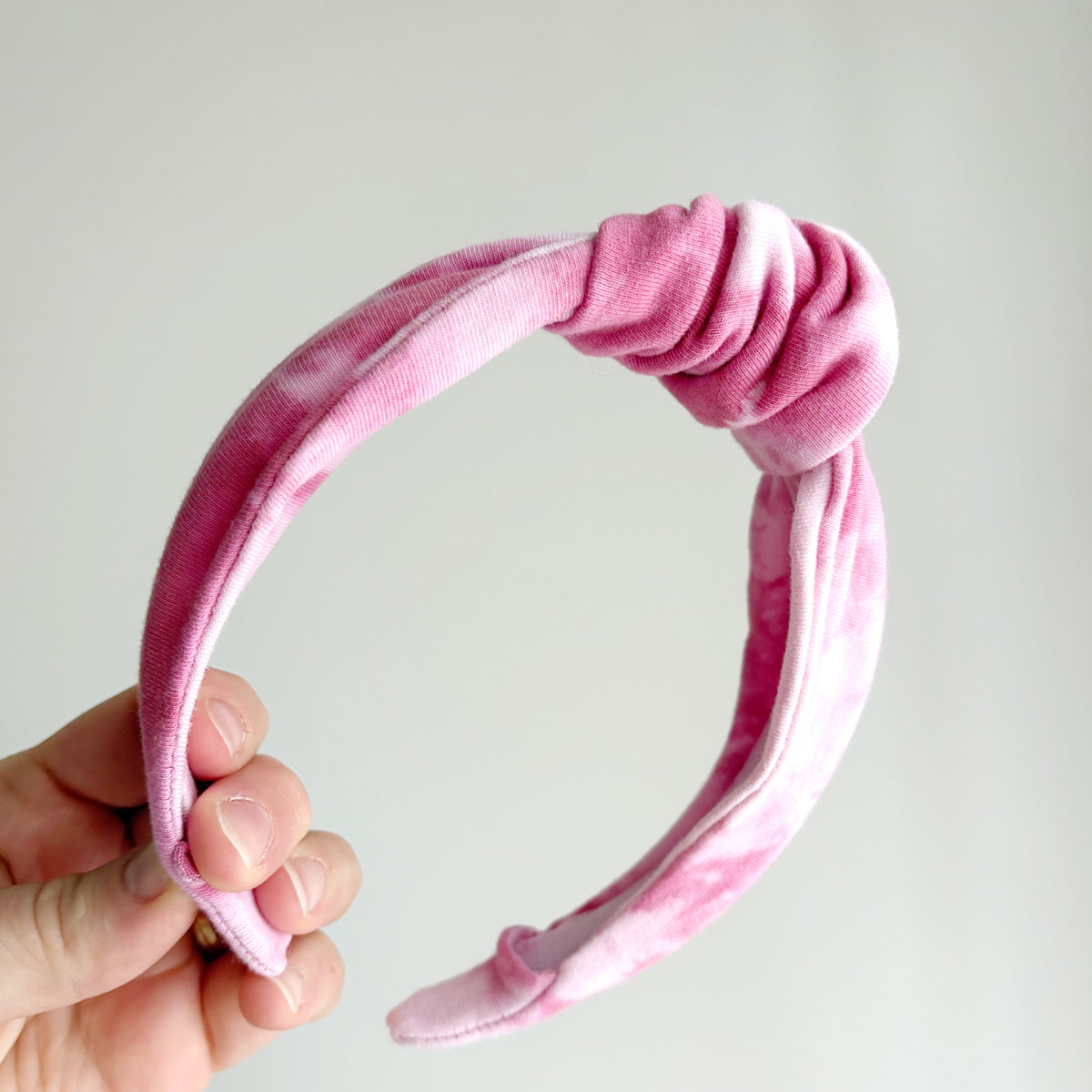 LIMITED EDITION KNOTTED HEADBAND - DARK PINK TIE DYE