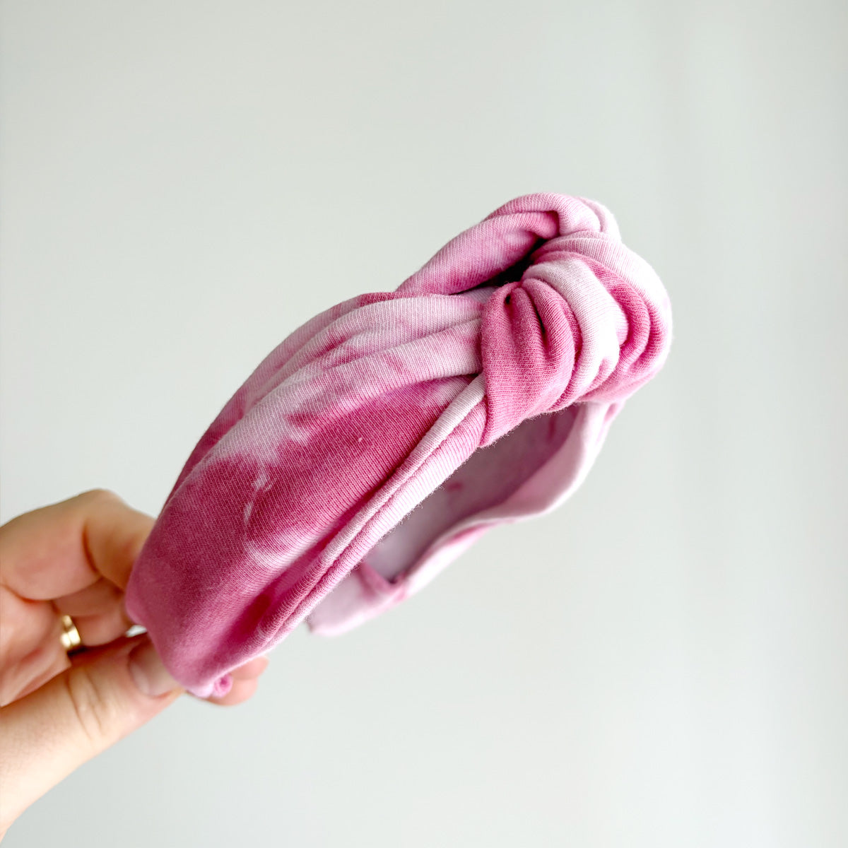 LIMITED EDITION KNOTTED HEADBAND - DARK PINK TIE DYE