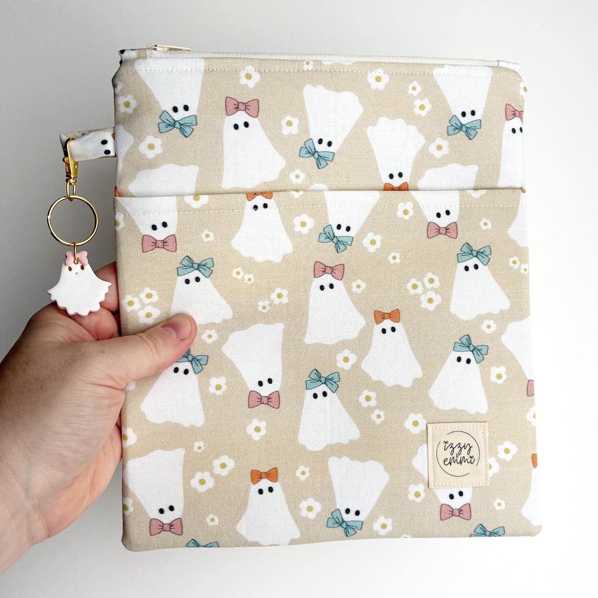 POLYMER KEYCHAINs + BAG CHARMS - BOW GHOSTIE
