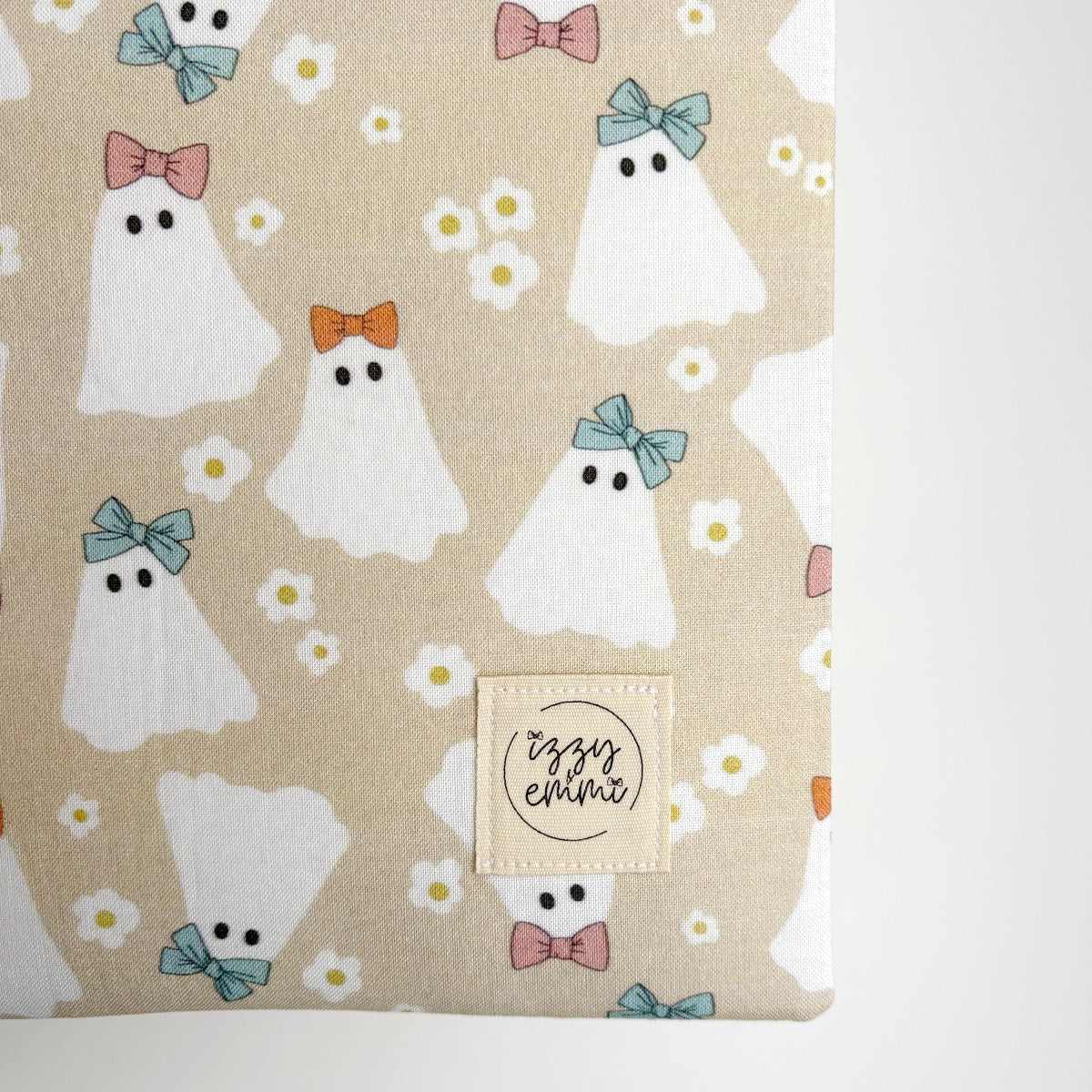 BOOK SLEEVE - KINDLE/IPAD MINI/BOOK ZIPPER POUCH - BOW GHOSTS