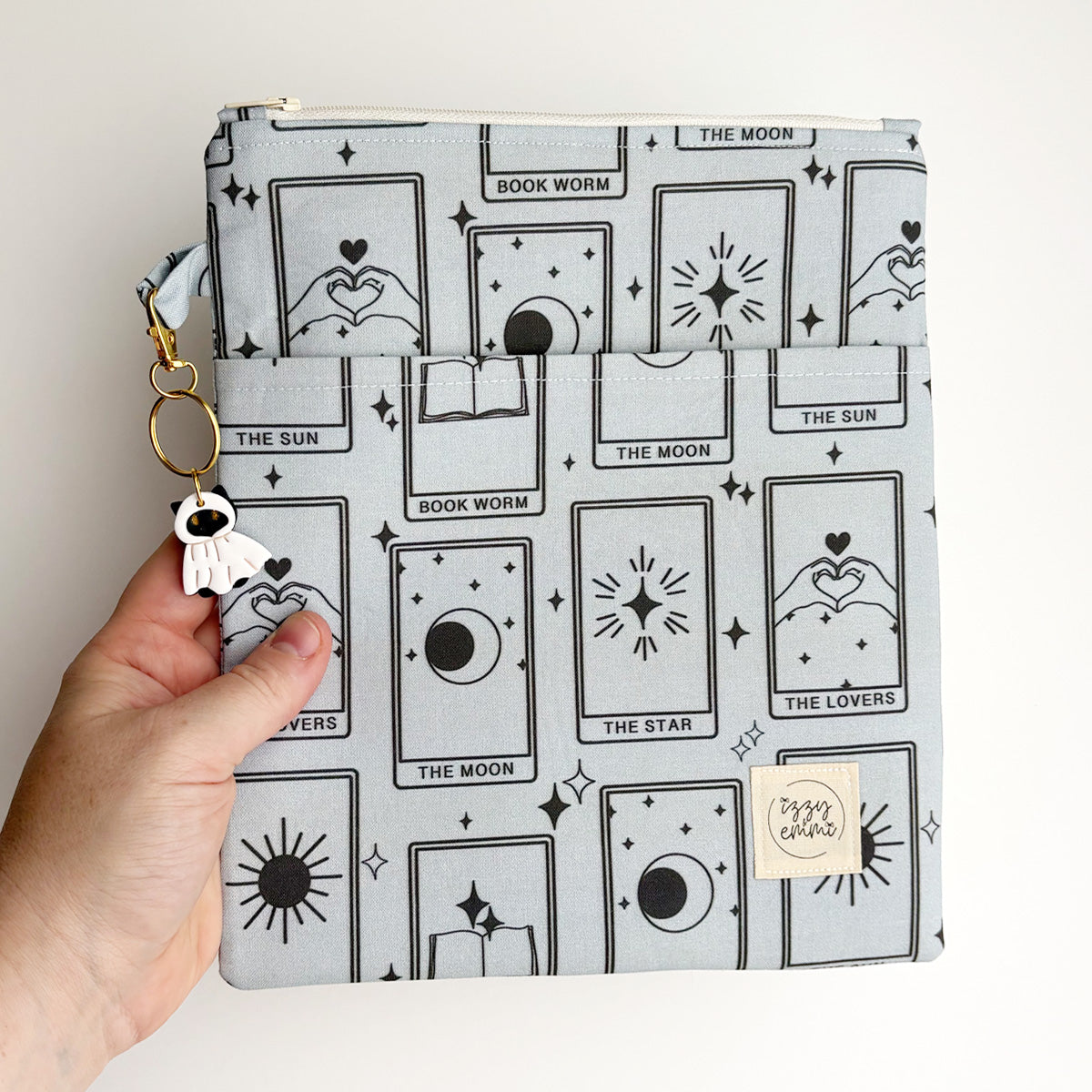 POLYMER KEYCHAINs + BAG CHARMS - HOODED GHOST CAT