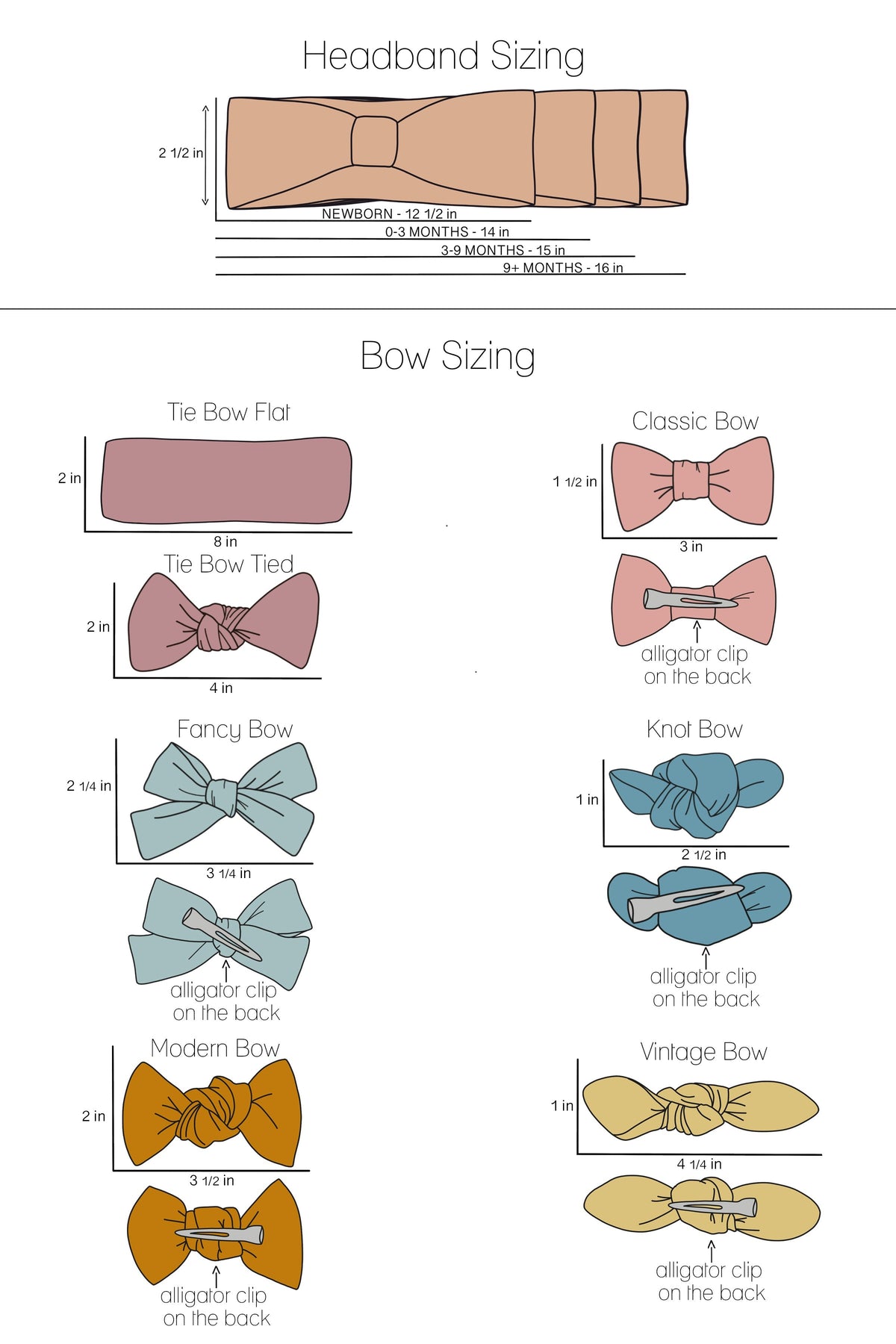 SPRING PATTERNS SINGLE BOWS AND HEADBANDS
