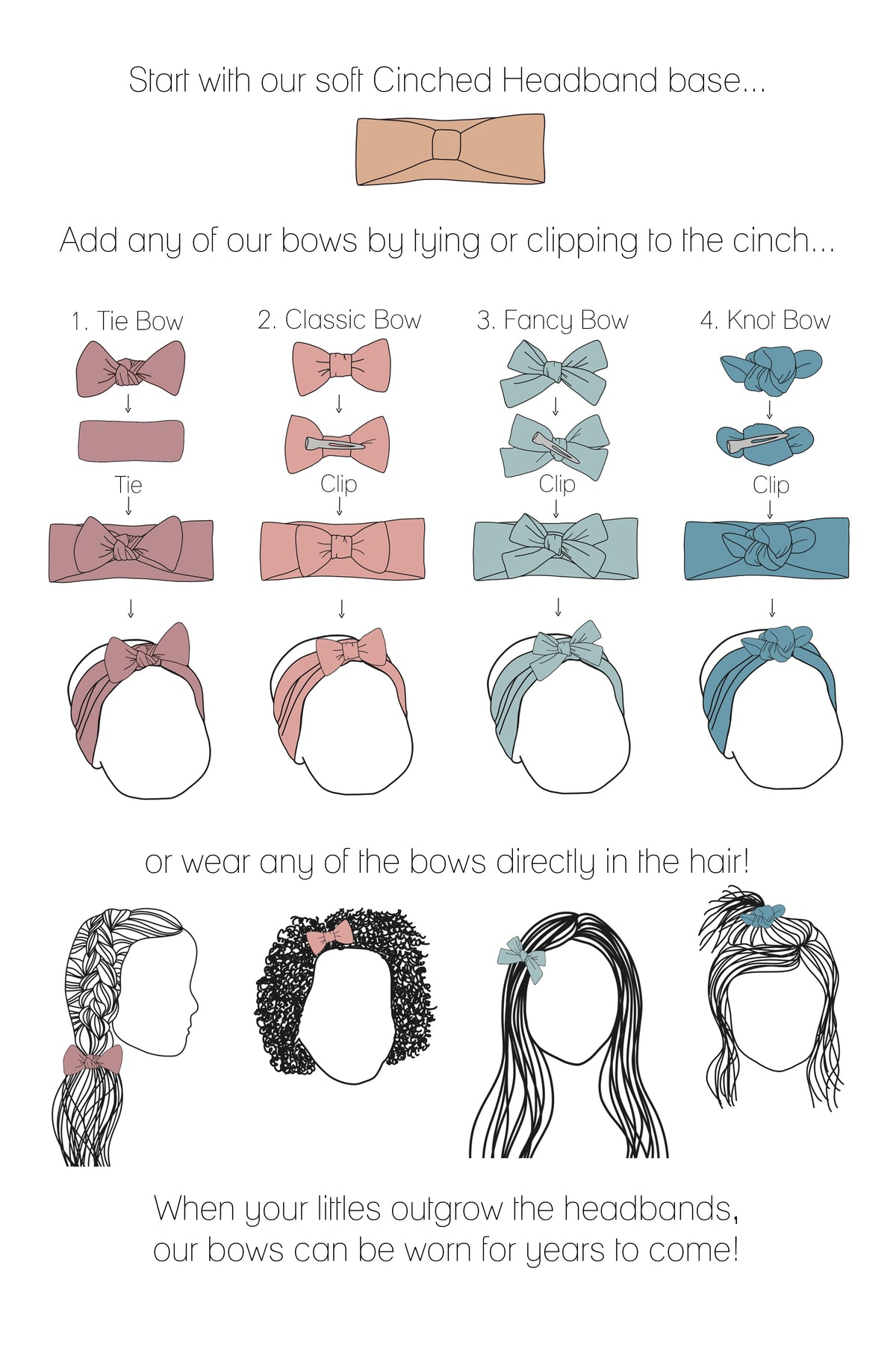 PIGTAIL BOW SETS