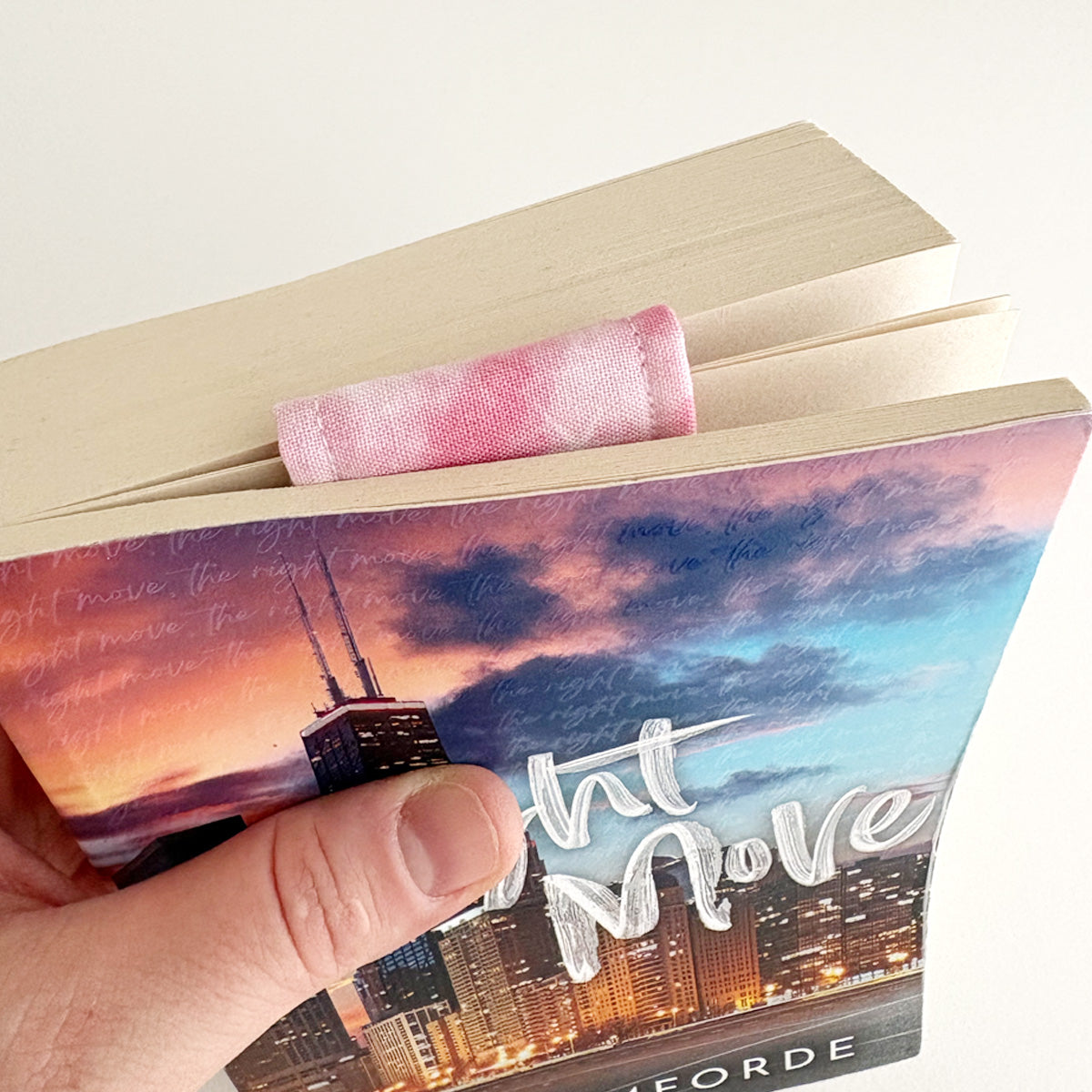 MAGNETIC BOOKMARK - CELESTIAL HOT PINK TIE DYE