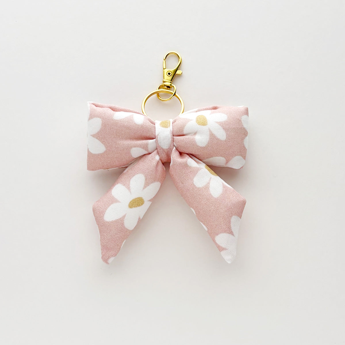 PUFFY BOW KEYCHAIN - FLOWER POWER