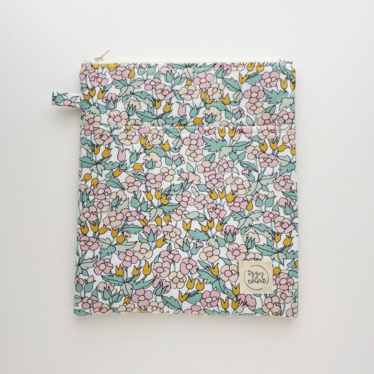 BOOK SLEEVE - KINDLE/IPAD MINI/BOOK ZIPPER POUCH - RETRO FLORALS