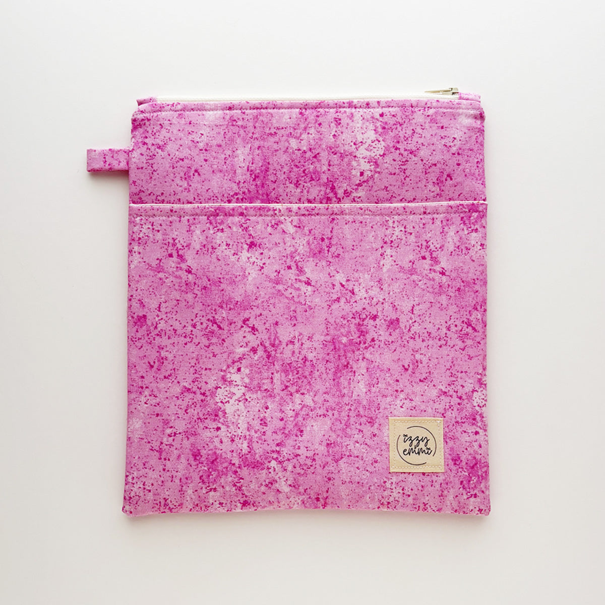 BOOK SLEEVE - KINDLE/IPAD MINI/BOOK ZIPPER POUCH - SPLATTER PAINT