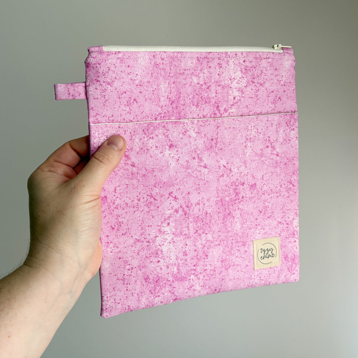 BOOK SLEEVE - KINDLE/IPAD MINI/BOOK ZIPPER POUCH - SPLATTER PAINT