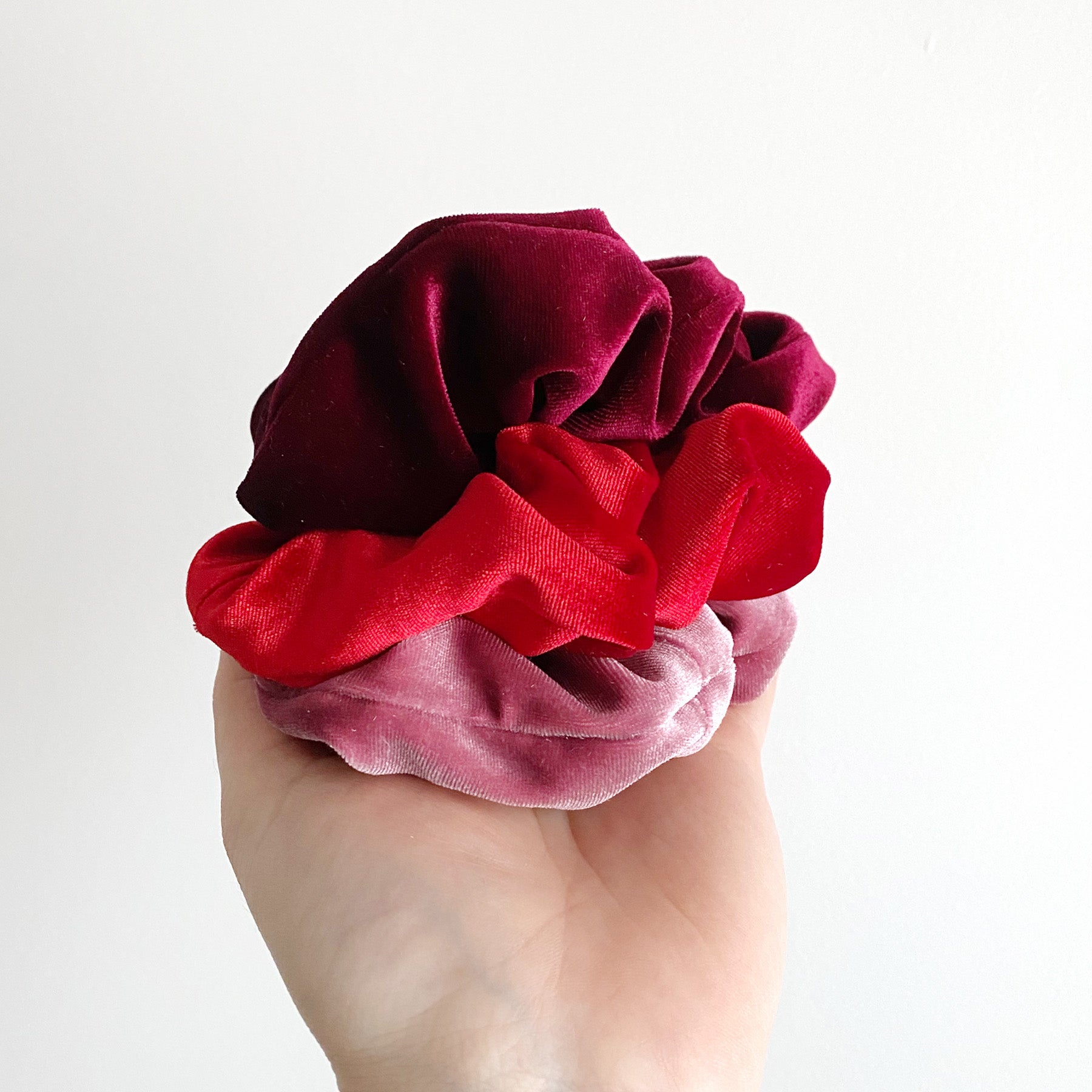 Love Actually Satin Scrunchies Scarlet Red Scrunchie Mauve Scrunchie  Valentino Red Scrunchie Preppy Valentine's Day Scrunchie XO 