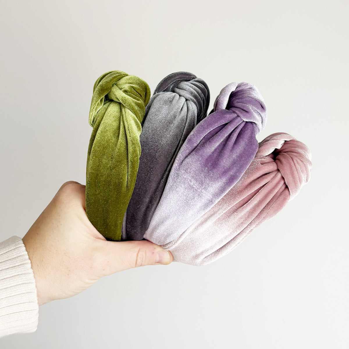 VELVET KNOTTED HEADBANDS - NEW HOLIDAY COLORS