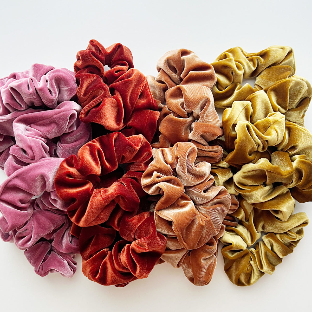 VELVET SCRUNCHIES - 4 COLOR OPTIONS